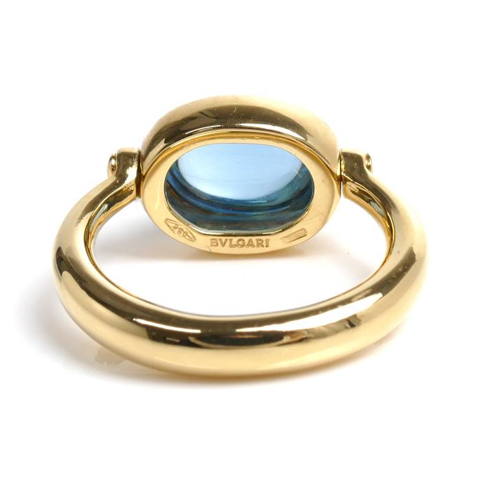 BVLGARI（ブルガリ） K18YG イエローゴールド リング・指輪 ブルー