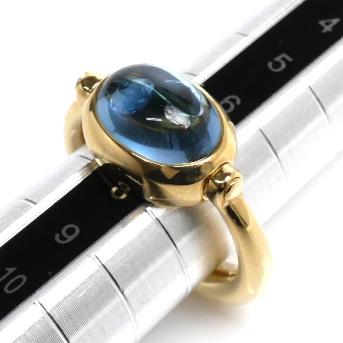 BVLGARI（ブルガリ） K18YG イエローゴールド リング・指輪 ブルー