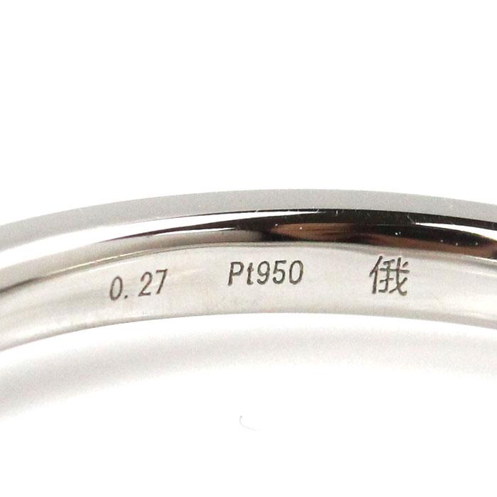 NIWAKA 俄 Pt950プラチナ 白鈴 リング・指輪 ダイヤモンド0.27ct 11号
