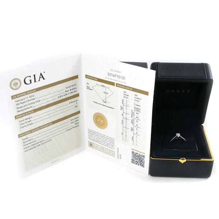 プラチナpt950 リング ダイヤ ペアシェイプ0.3ct 13号 3.19 g 新品【3 