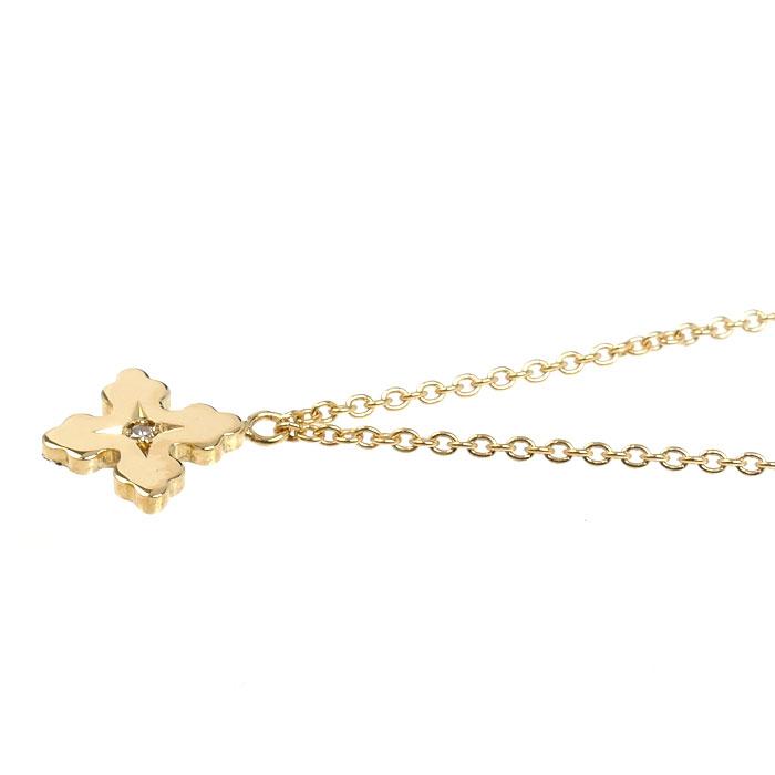STAR JEWELRYイエローゴールド セブンダイヤモンド ネックレス STAR JEWELRY スタージュエリー K18YG イエローゴールド クロス ダイヤ