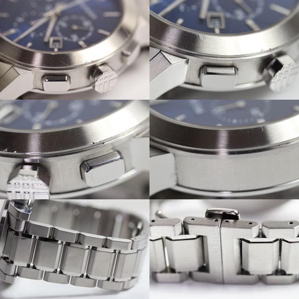 バーバリー ヘリテージ　クロノグラフ　BURBERRY BU9363 メンズ 腕時計 42mm　青文字盤/MT1263/中古