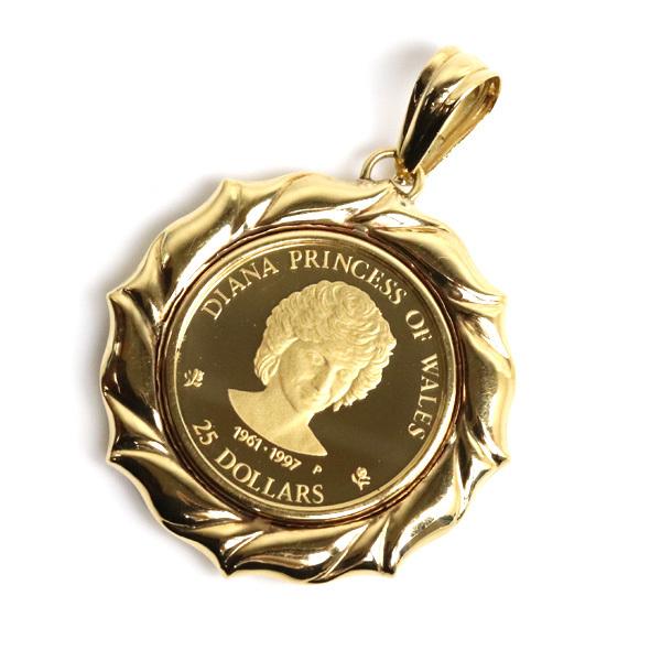 ゴールド/金貨風/1985年/ケネディ/エリザベス2世/総重量4.7g/K18