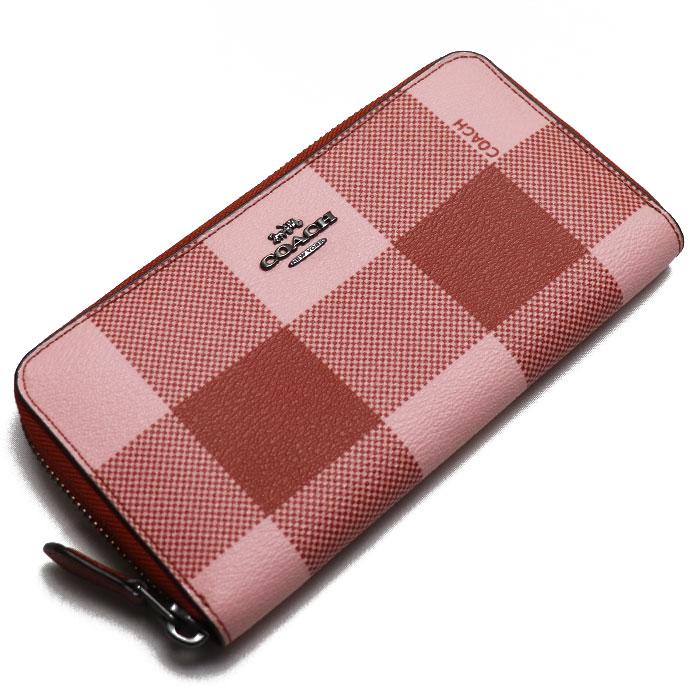 COACH コーチ 長財布 ラウンドファスナー レッド ピンク F25966 レディース 中古 :mb23-0514-10:古恵良販売 - 通販 -  Yahoo!ショッピング