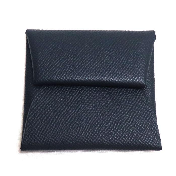 HERMES エルメス バスティア コインケース ネイビー ユニセックス D 