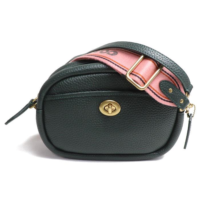 COACH コーチ カメラ バッグ 2Wayショルダーバッグ グリーン ピンク 