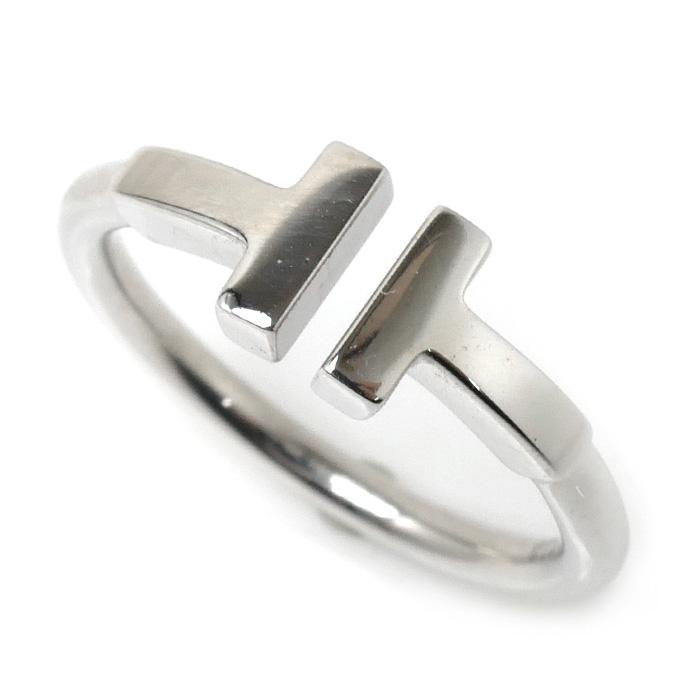Tiffany & Co. Tワイヤーリング18Wホワイトゴールド TIFFANY&Co.（ティファニー） K18WG ホワイトゴールド Tワイヤー