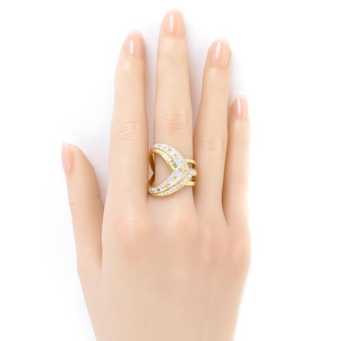 名執左結里 K18YG イエローゴールド リング・指輪 ダイヤモンド0.40ct 
