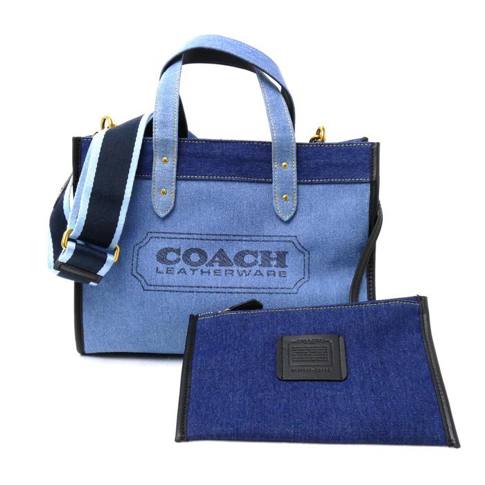 COACH コーチ フィールド トート 30 2Wayショルダーバッグ ブルー 