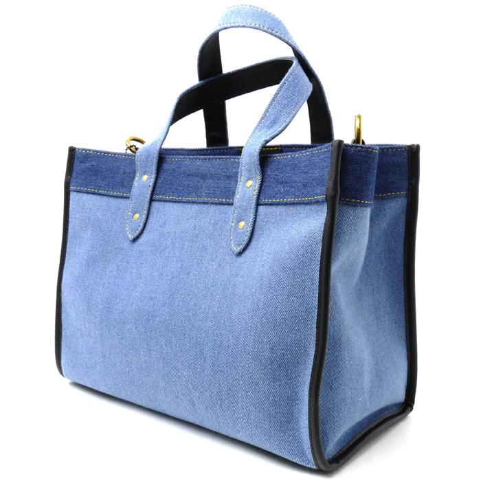 COACH コーチ フィールド トート 30 2Wayショルダーバッグ ブルー 