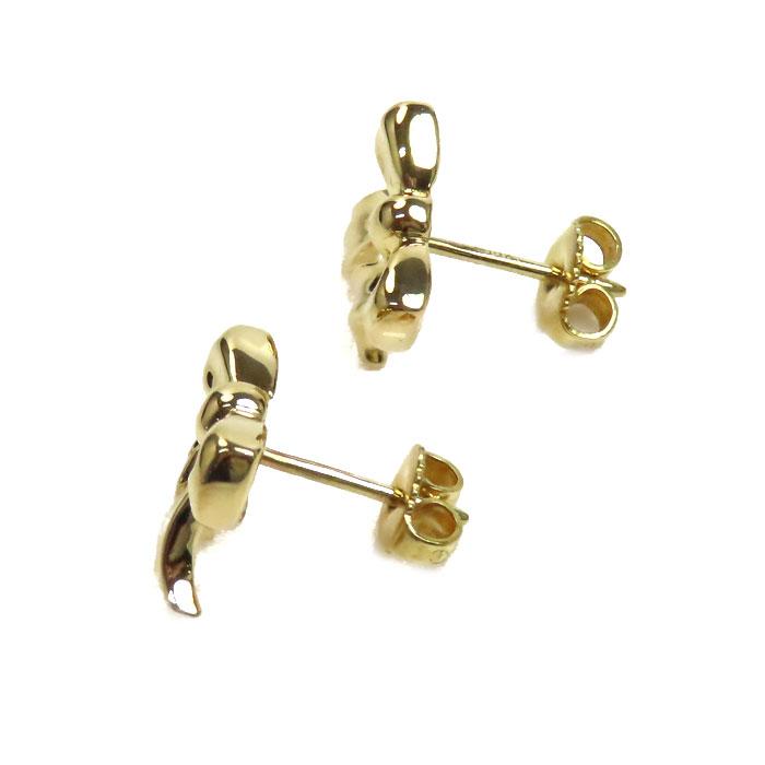 TIFFANY&Co. ティファニー K18YG イエローゴールド リボン ピアス 4.7g  