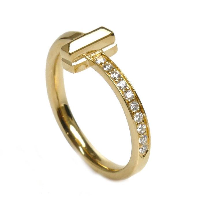 TIFFANY&Co. ティファニー K18YG イエローゴールド Tワン ナロー 