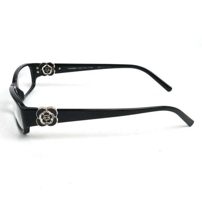 CHANEL シャネル カメリア メガネ ブラック クリア 3131 C.501 CHANEL シャネル カメリア メガネ ブラック クリア 3131 C.501