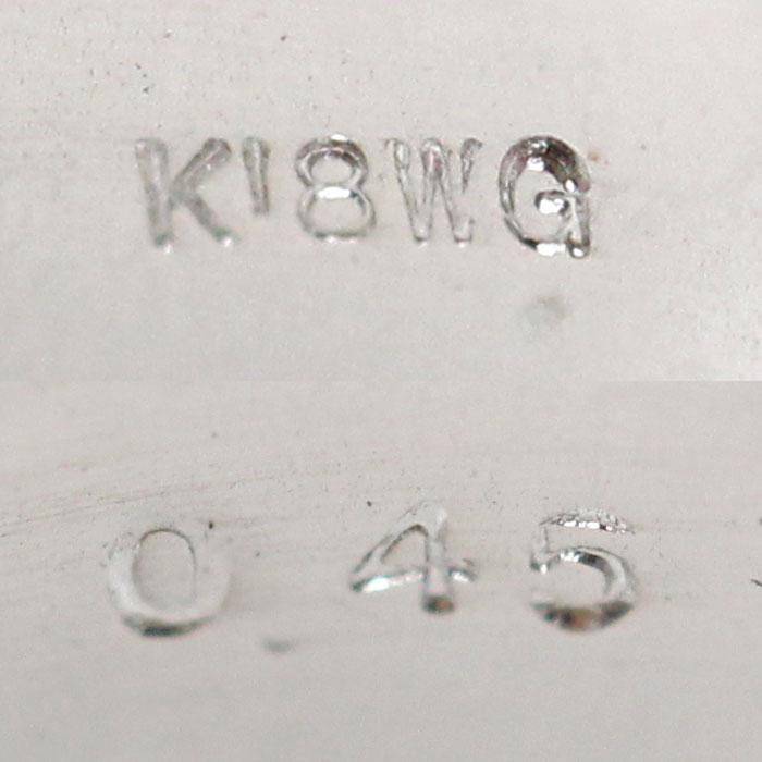 K18WG ホワイトゴールド リング・指輪 ブラックダイヤモンド  
