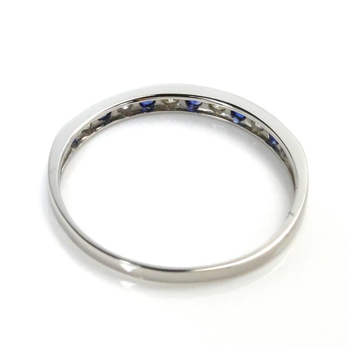 Pt950プラチナ ハーフエタニティ リング・指輪 サファイア0.10ct