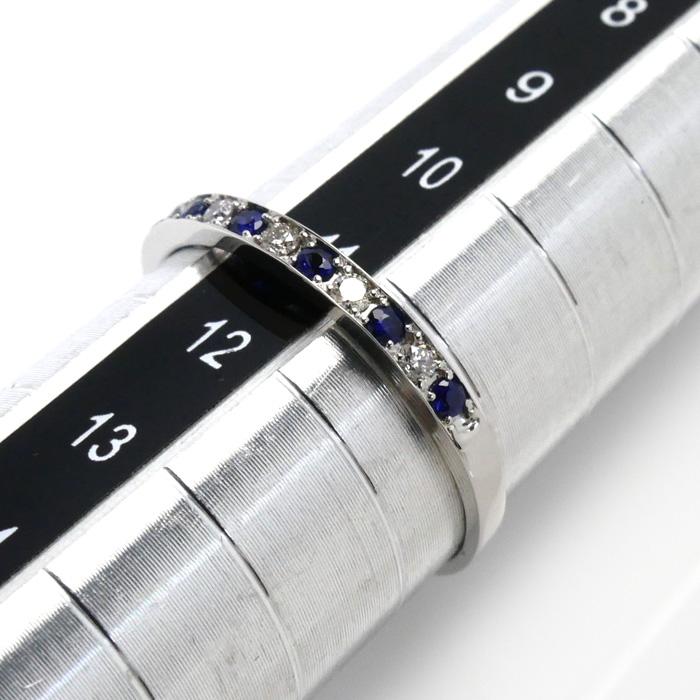 Pt950プラチナ ハーフエタニティ リング・指輪 サファイア0.10ct