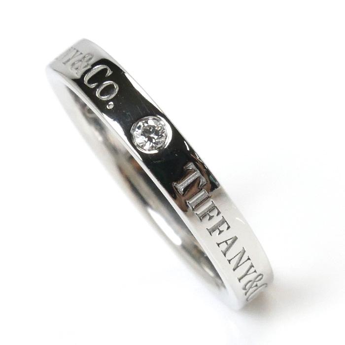 TIFFANY&Co.（ティファニー） Pt950プラチナ フラット バンド 3Pダイヤ