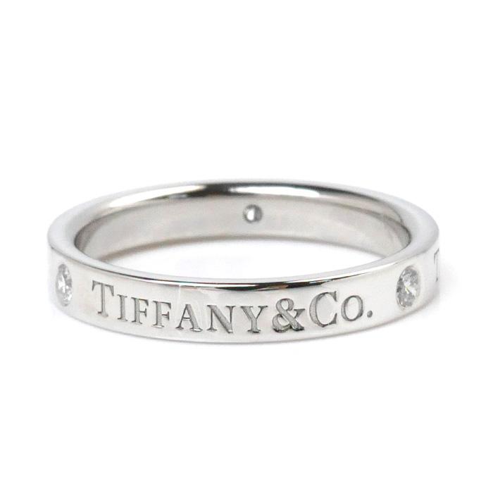 TIFFANY&Co.（ティファニー） Pt950プラチナ フラット バンド 3Pダイヤ