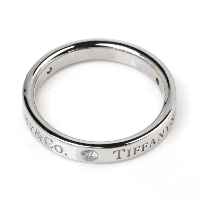 TIFFANY&Co.（ティファニー） Pt950プラチナ フラット バンド 3Pダイヤ