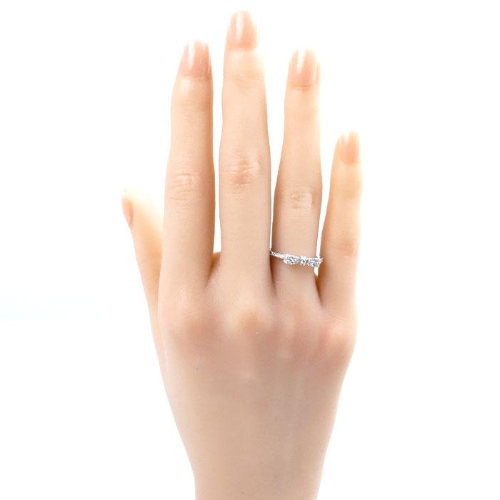 ポンテヴェキオK18 WG 0.3ct ダイヤモンド11号リング指輪