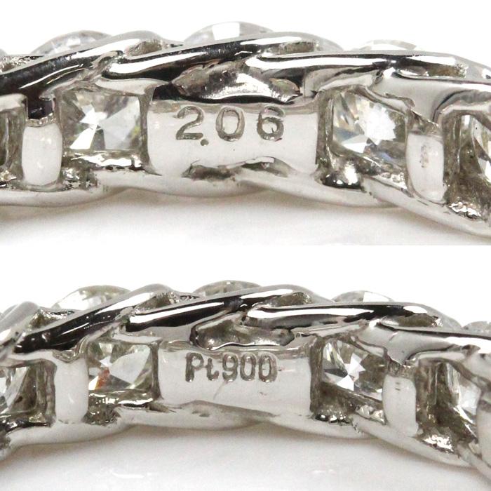 Pt900プラチナ フルエタニティ リング・指輪 ダイヤモンド2.06ct 9号
