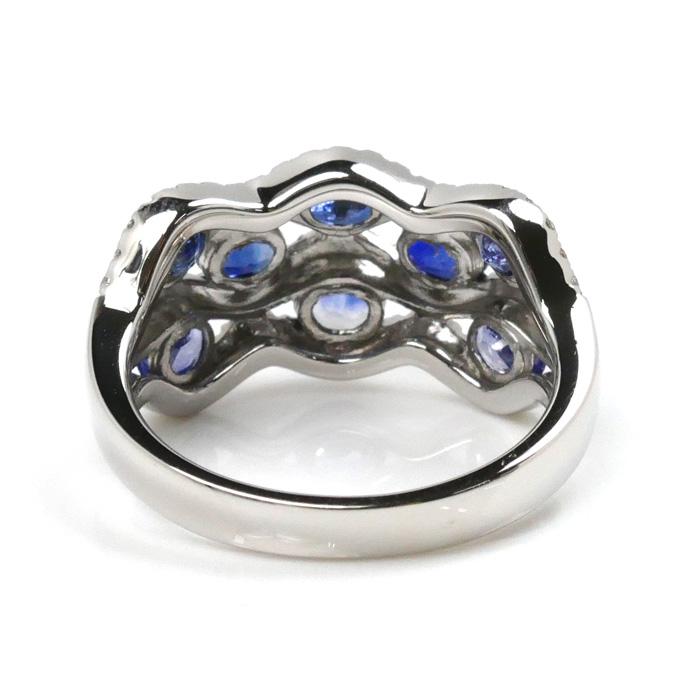 Pt900プラチナ リング・指輪 サファイア2.16ct ダイヤモンド0.35ct 12