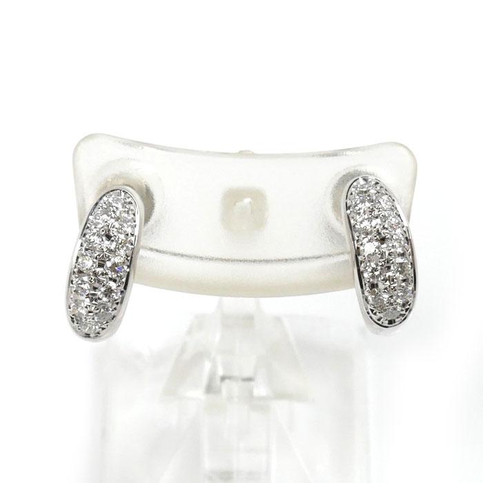 MIKIMOTO（ミキモト） K18WG ホワイトゴールド パヴェ イヤリング