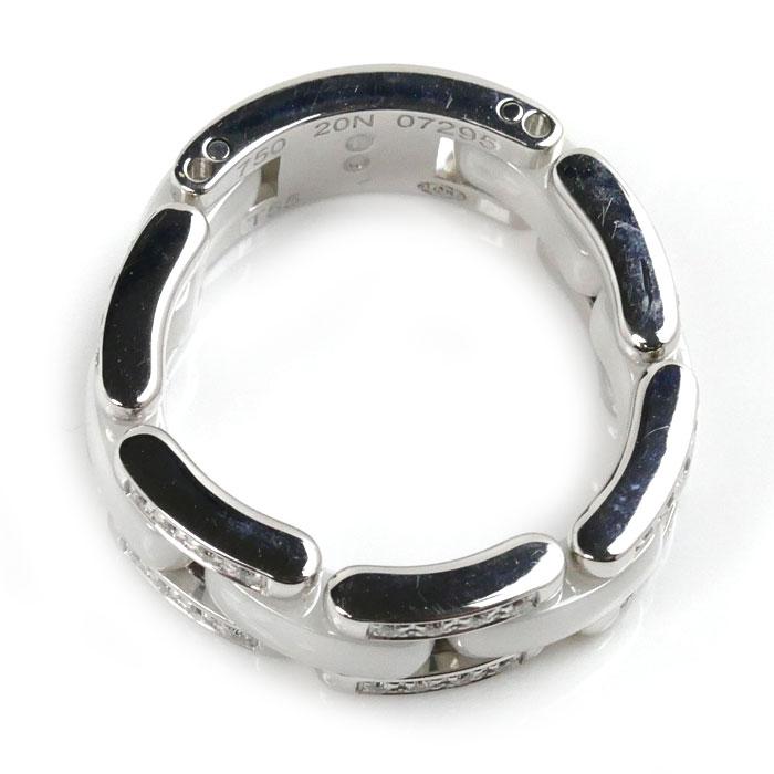 24/美品シャネル ウルトラ ダイヤ 750 K18WG ホワイト リング 指輪 CHANEL（シャネル） K18WG ホワイトセラミック ウルトラ コレクション