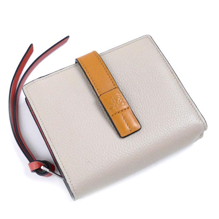 LOEWE ロエベ コンパクト ジップウォレット 二つ折り財布 ベージュ 