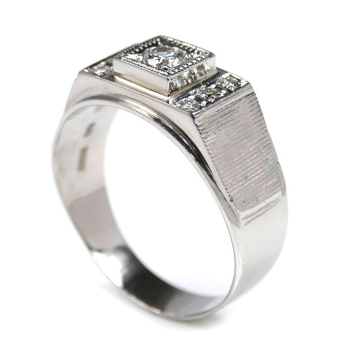 Pt900プラチナ リング・指輪 ダイヤモンド0.28ct 20号 11.1g メンズ 