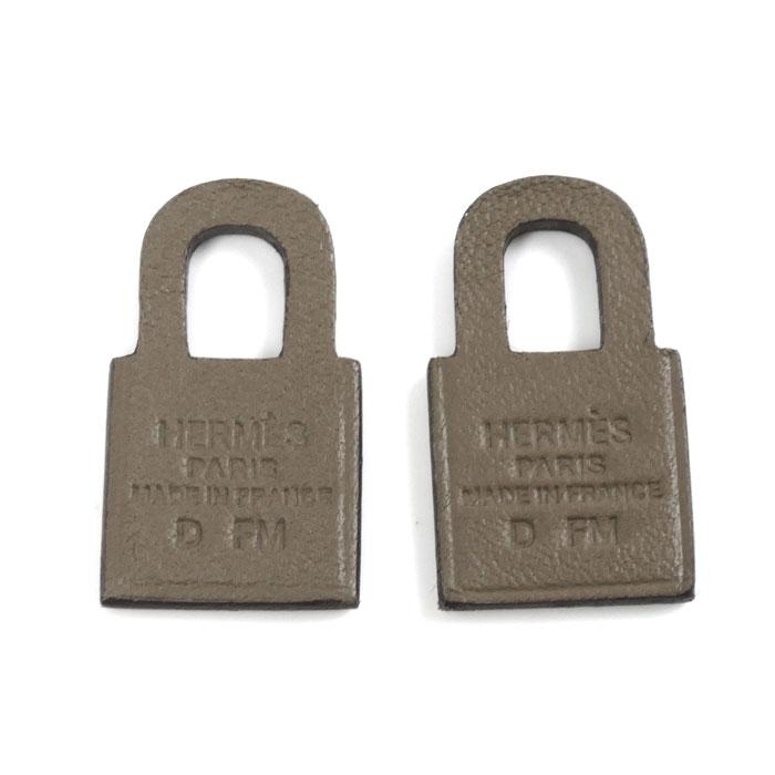 HERMES（エルメス） ステンレス レザー オーケリー ピアス エトープ