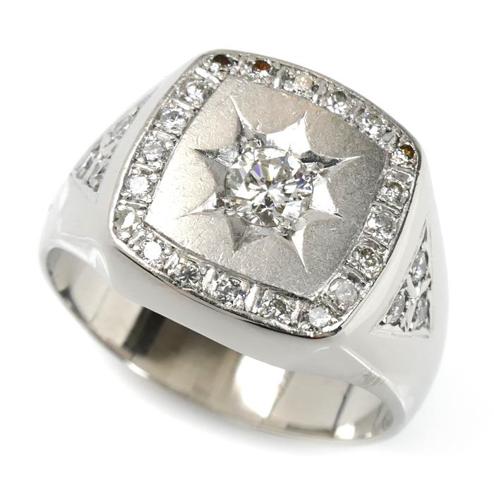 Pt900プラチナ リング・指輪 ダイヤモンド0.36ct/0.30ct 21号 21.0g