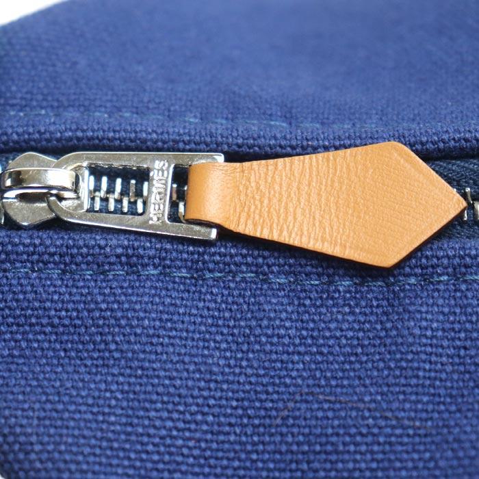HERMES エルメス ブリッド ア ブラック PM ポーチ ブルー/グリーン 103222M レディース 中古_3
