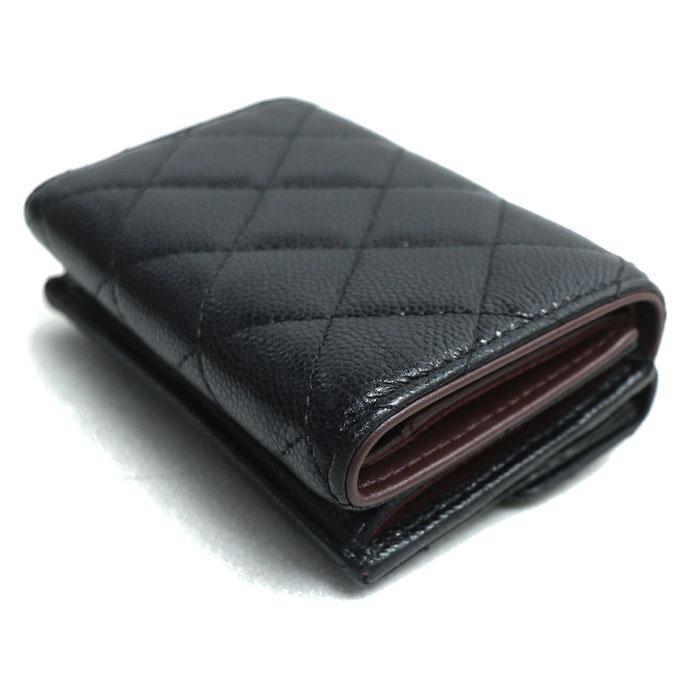 CHANEL マトラッセ 三つ折り財布 ブラック　スモールフラップウォレット CHANEL（シャネル） マトラッセ クラシック スモール フラップ