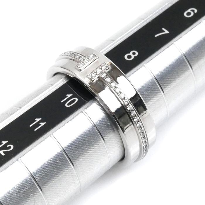 【良品】ティファニー ナロー　リング　925　9号 0612002 Tiffany & Co. - ティファニー ナロー スクエア 925 リング 9号