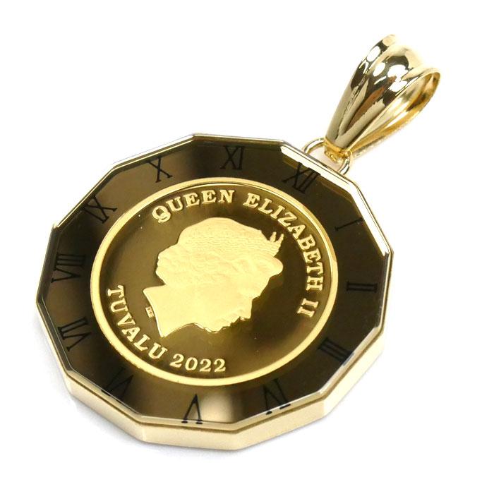 K24YG イエローゴールド K18YG TUVALU 2022 1/10oz ペンダントトップ