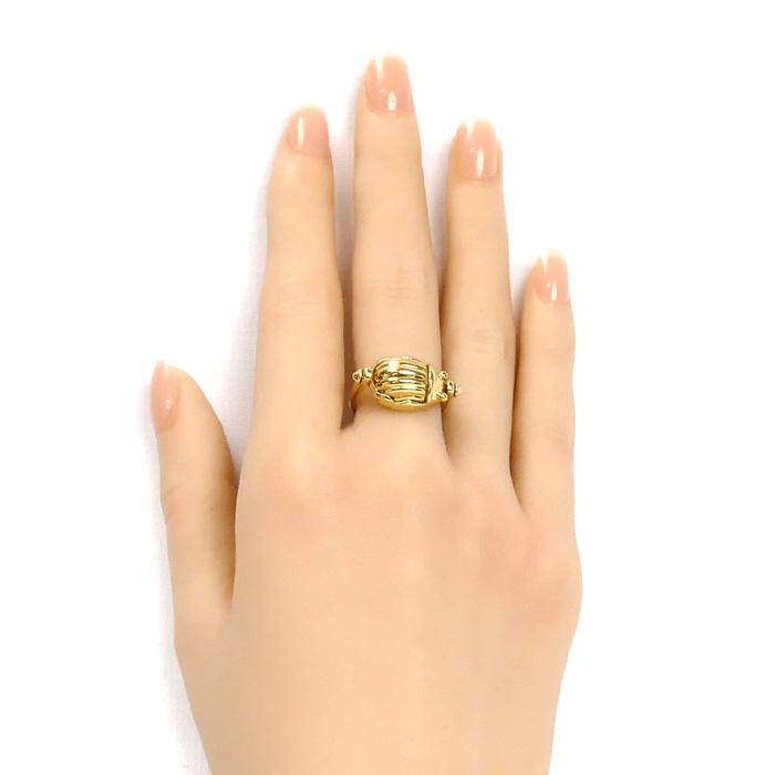 b936 希少　ティファニー　スカラベ　コンビリング750/925 約10.5号 b936 希少 ティファニー スカラベ コンビリング750/925 約10.5号