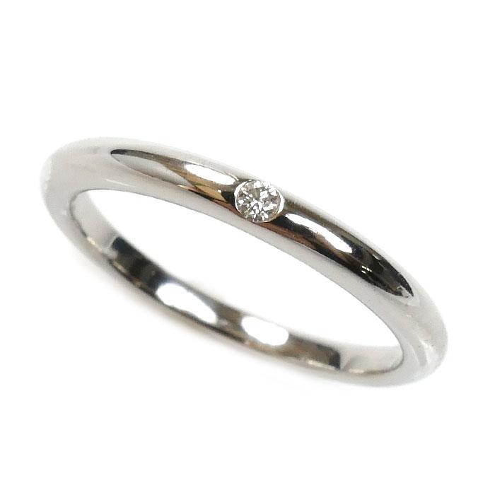 【美品】BVLGARI　ブルガリ　1Pダイヤモンド　リング　プラチナ BVLGARI ブルガリ Pt950プラチナ フェディ 1Pダイヤ リング