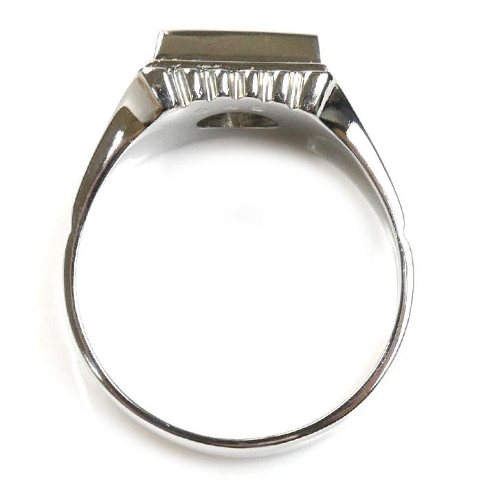 Pt900プラチナ 印台 リング・指輪 ダイヤモンド0.46ct 21号 19.2g