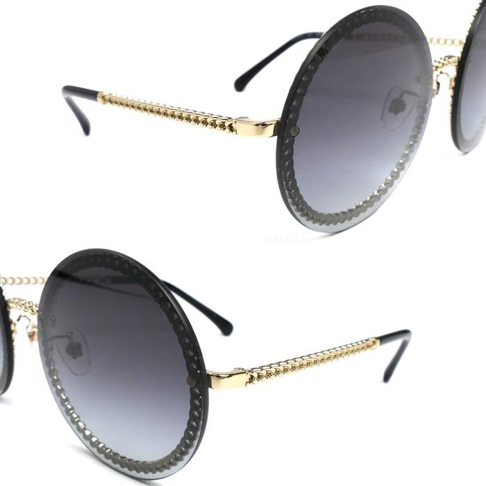 CHANEL（シャネル） ラウンド サングラス ブラック ゴールド 4245 c