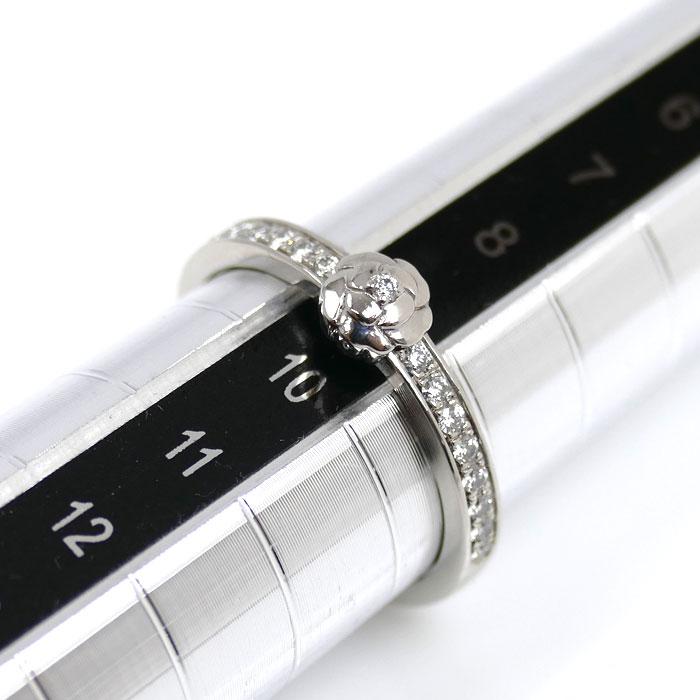CHANEL シャネル　カメリア　フルエタニティ　pt950 CHANEL（シャネル） 指輪 Pt950 ダイヤ10P(約0.08ct) カメリア