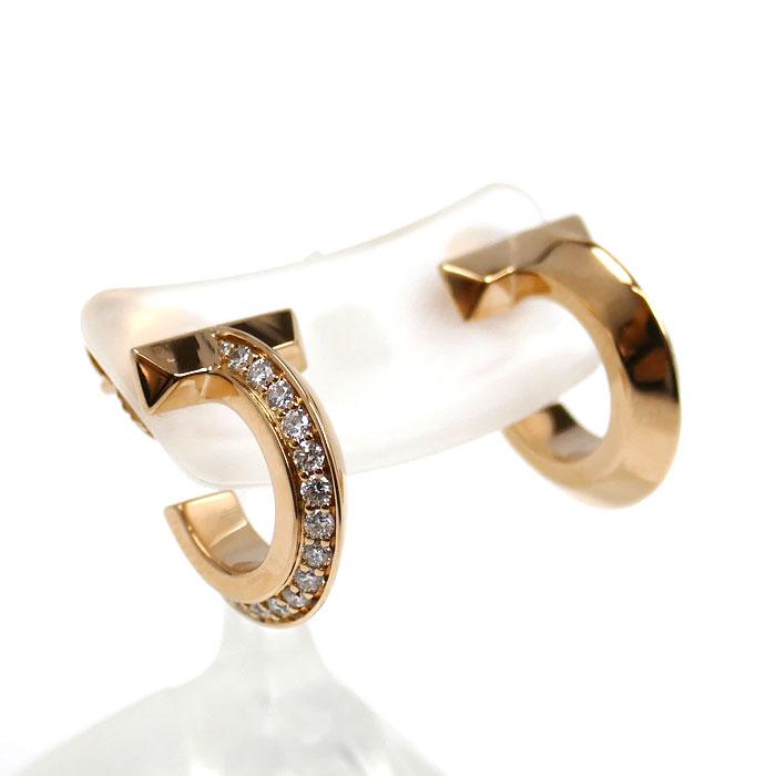 ☆美品☆TIFFANY&Co. ティファニー ダイアゴナル 925 フープピアス TIFFANY&Co.（ティファニー） K18PG Tワン フープ ピアス 69782981