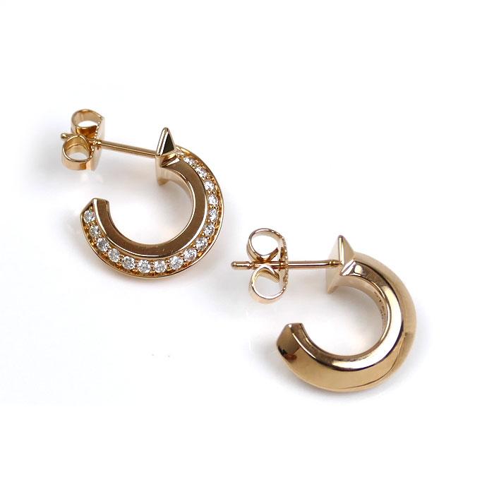 ティファニー　フープピアス　両耳セット TIFFANY&Co.（ティファニー） K18PG Tワン フープ ピアス 69782981