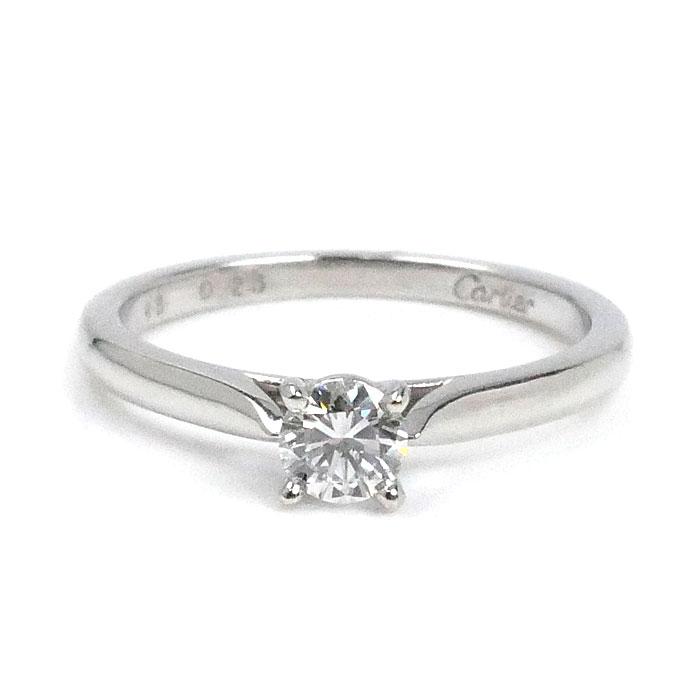 Cartier（カルティエ） Pt950プラチナ ソリテール リング・指輪