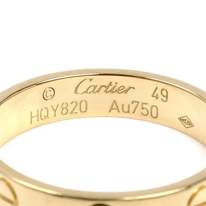 美品CARTIER カルティエ K18 47刻印 約7号wedding band Cartier（カルティエ） リング ラブリング 指輪 K18WG 750 #47 約7号