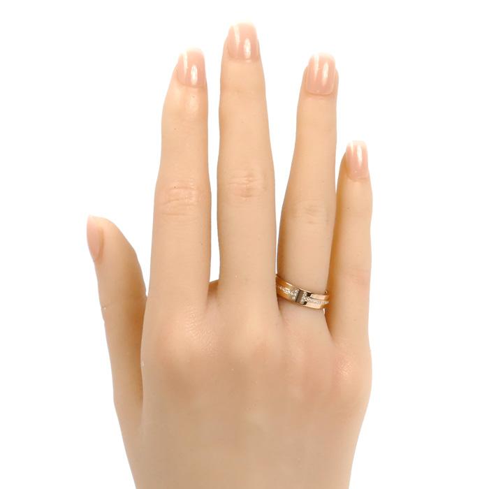 TIFFANY&Co.（ティファニー） K18PG ピンクゴールド Tナロー リング