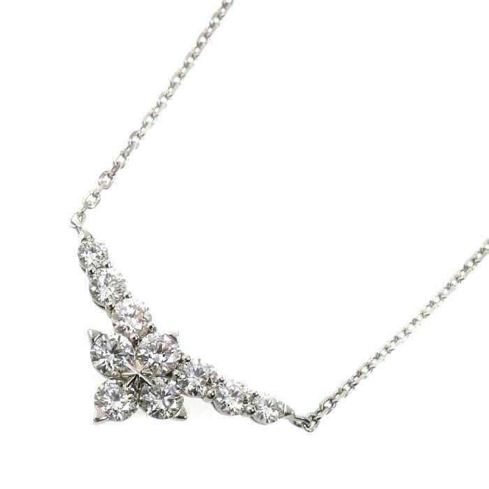 STAR JEWELRY　pt950　プラチナ　一粒　ネックレス　ダイヤ MOON SETTING DIAMOND NECKLACE 0.04ct(2XN0337)Pt950 ネックレス