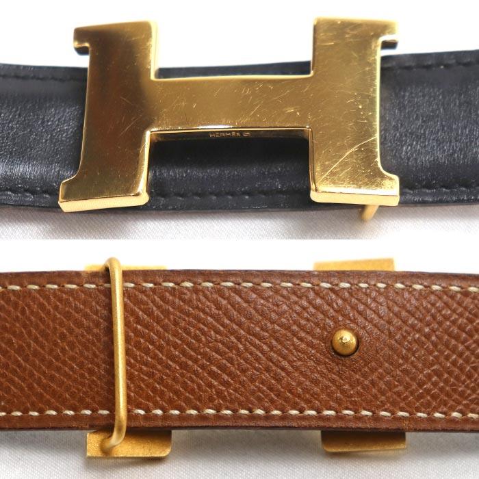 HERMES（エルメス） Hベルト ベルト ブラック 60 ○Y刻印 レディース
