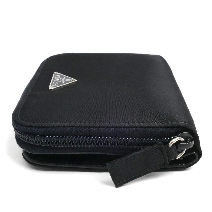PRADA（プラダ） 二つ折り財布 ブラック M605 レディース 中古 : 古