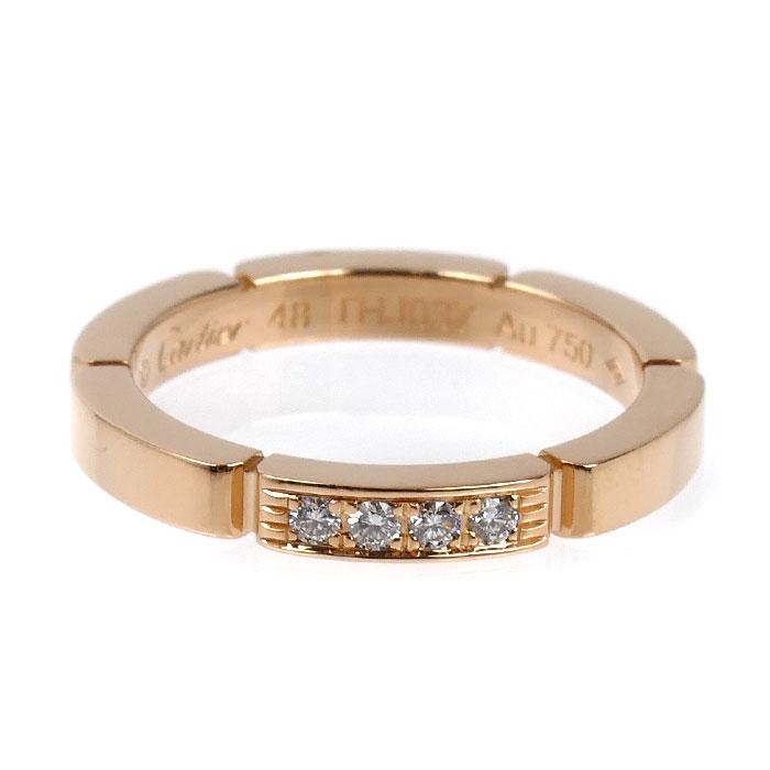 Cartier（カルティエ） K18PG マイヨン パンテール 4Pダイヤ リング